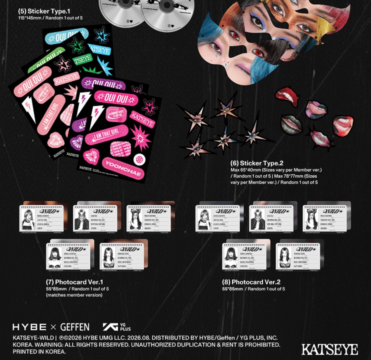 KATSEYE - WILD (MEMBER VER.) SET + Weverse Gift Nolae
