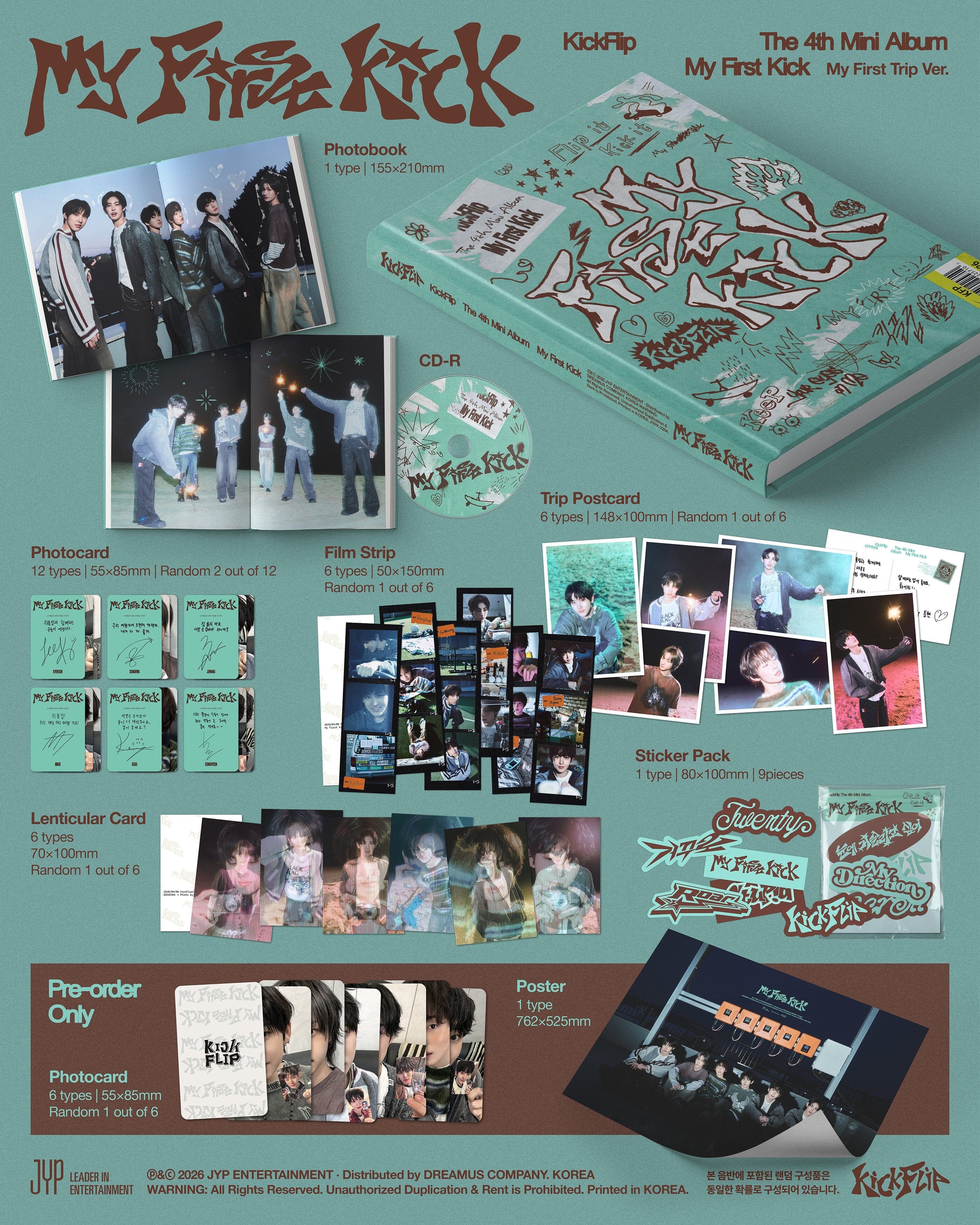 KICKFLIP - MY FIRST KICK (MY FIRST TRIP VER.) + FANS SHOP Gift Nolae