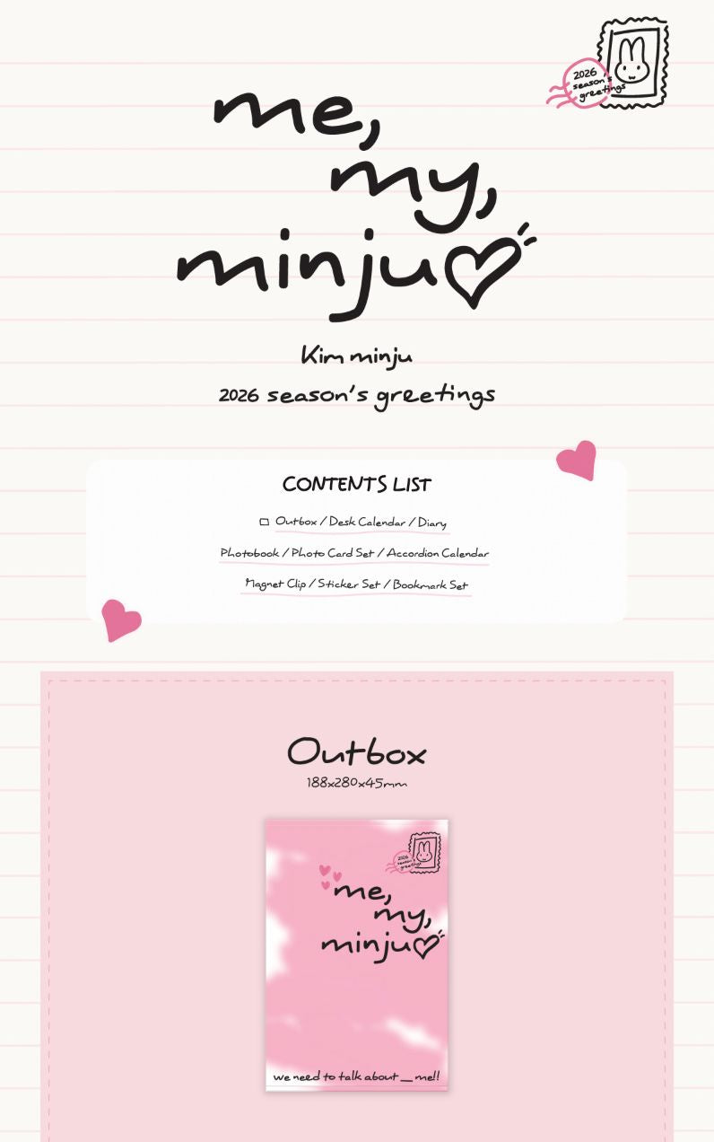 KIM MIN JU - 2026 SEASON’S GREETINGS (ME, MY, MINJU) Nolae
