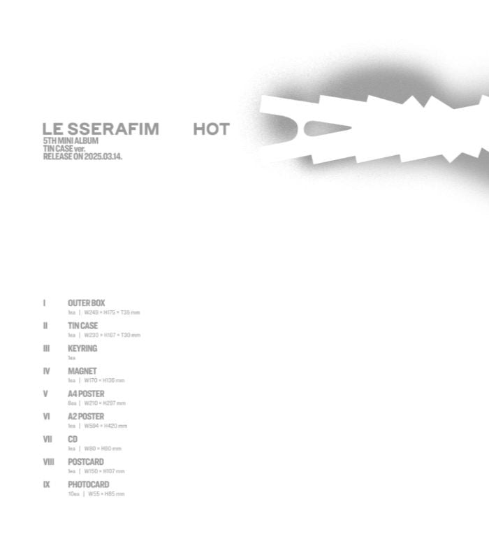 LE SSERAFIM - HOT (TIN CASE VER.) Nolae