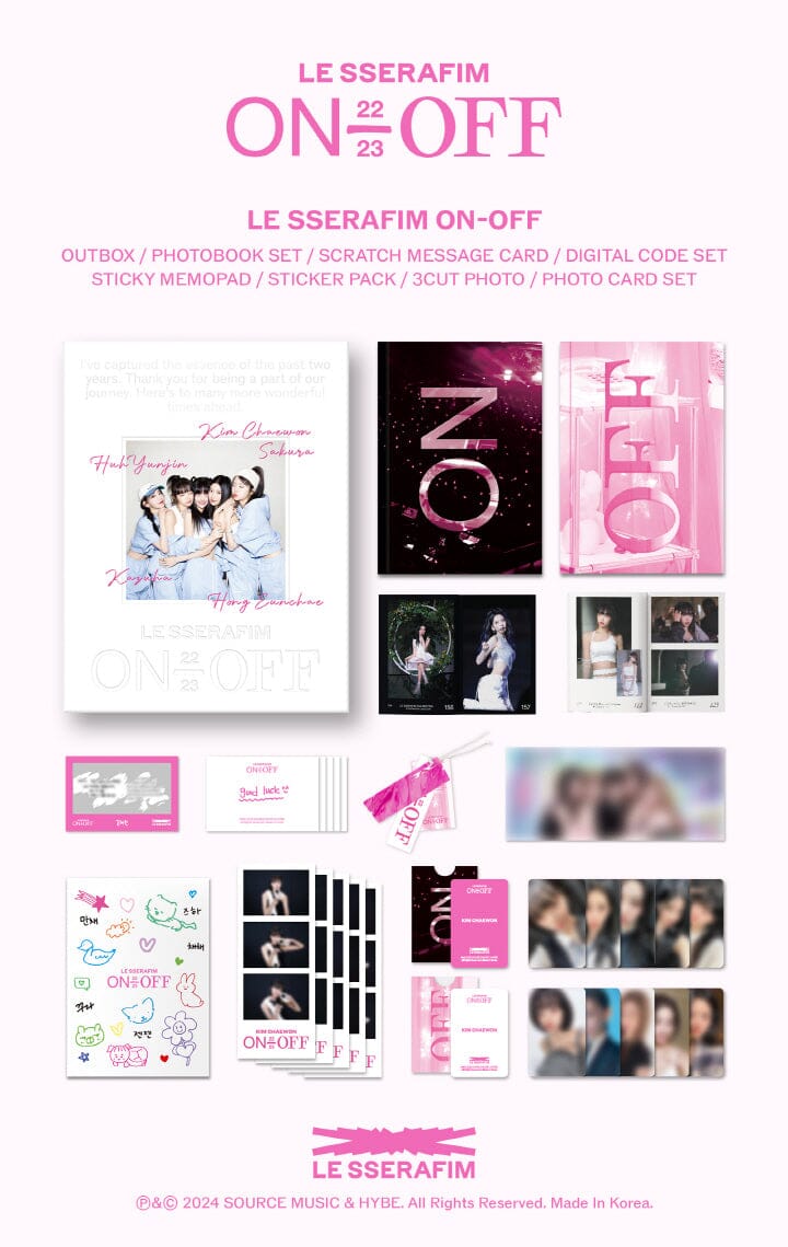 LE SSERAFIM - 'ON-OFF' 22-23 SET + Weverse Gift Nolae