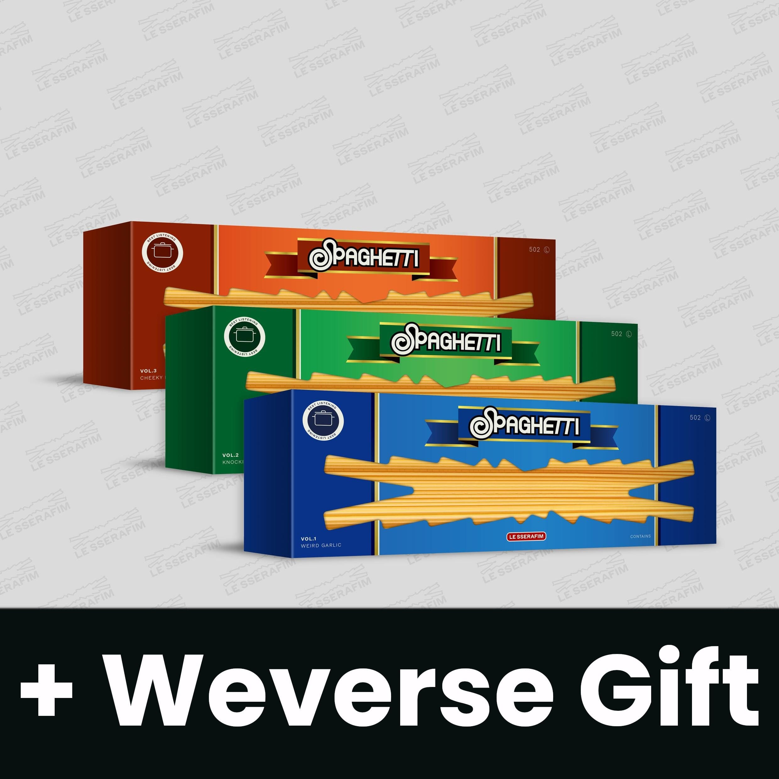 LE SSERAFIM - SPAGHETTI + Weverse Gift Nolae