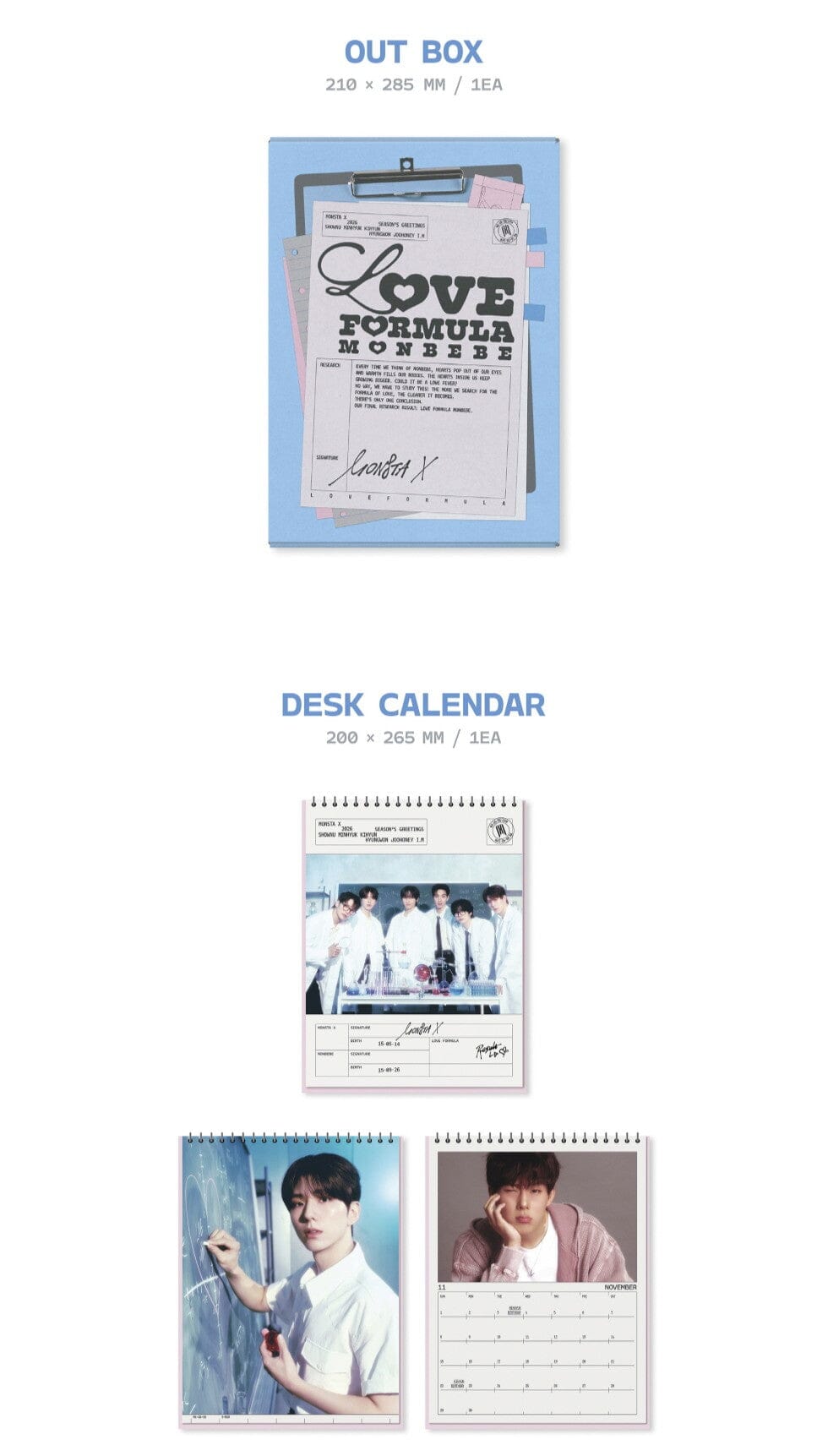 MONSTA X - 2026 SEASON'S GREETINGS + POB STARSHIP SQUARE PHOTOCARD Nolae