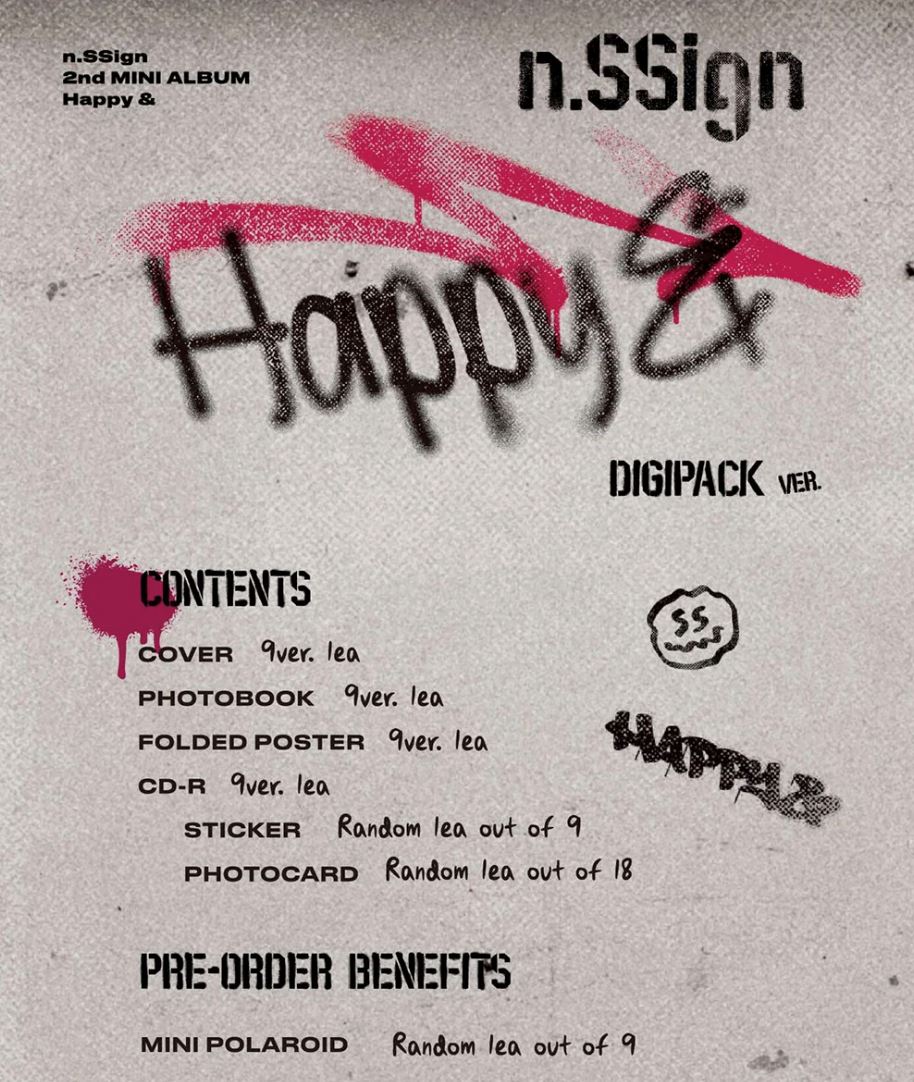 N.SSIGN - HAPPY & (2ND MINI ALBUM) DIGIPACK VER. Nolae