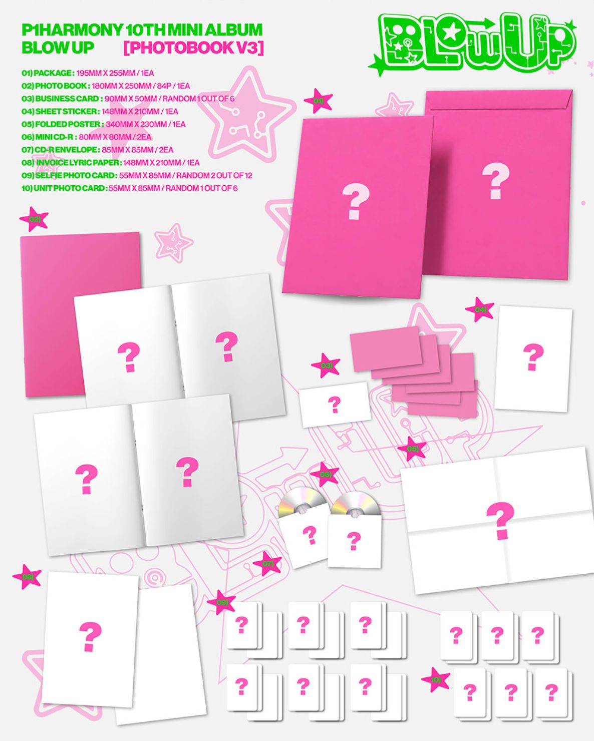 P1HARMONY - BLOW UP (PHOTOBOOK VER.) SET + Musicplant Gift Nolae