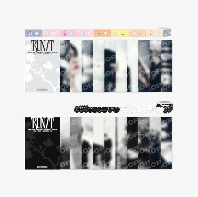 STRAY KIDS - POSTCARD BOOK & ROLL STICKER SET (WORLD TOUR 'RUN IT' MD) Nolae