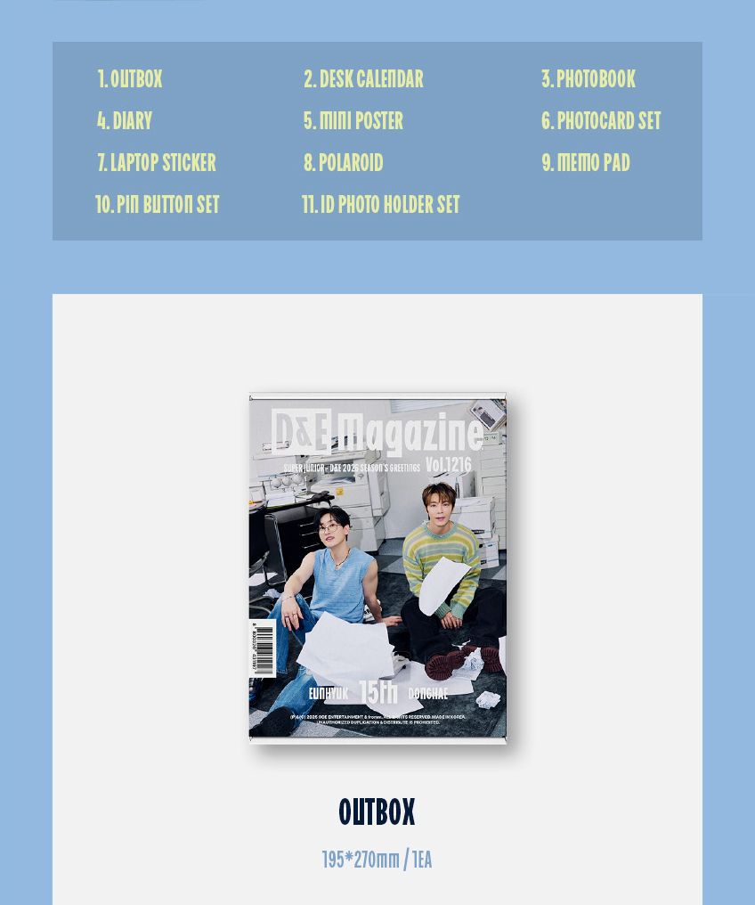 SUPER JUNIOR - D&E - 2026 SEASON'S GREETINGS (MAGAZINE VOL.1216) Nolae