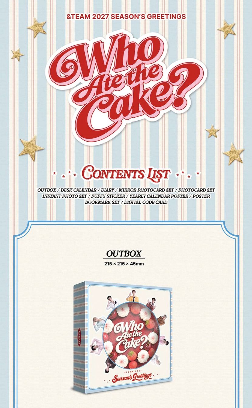 &TEAM - 2027 SEASON'S GREETINGS (WHO ATE THE CAKE?) + Special Gift Nolae