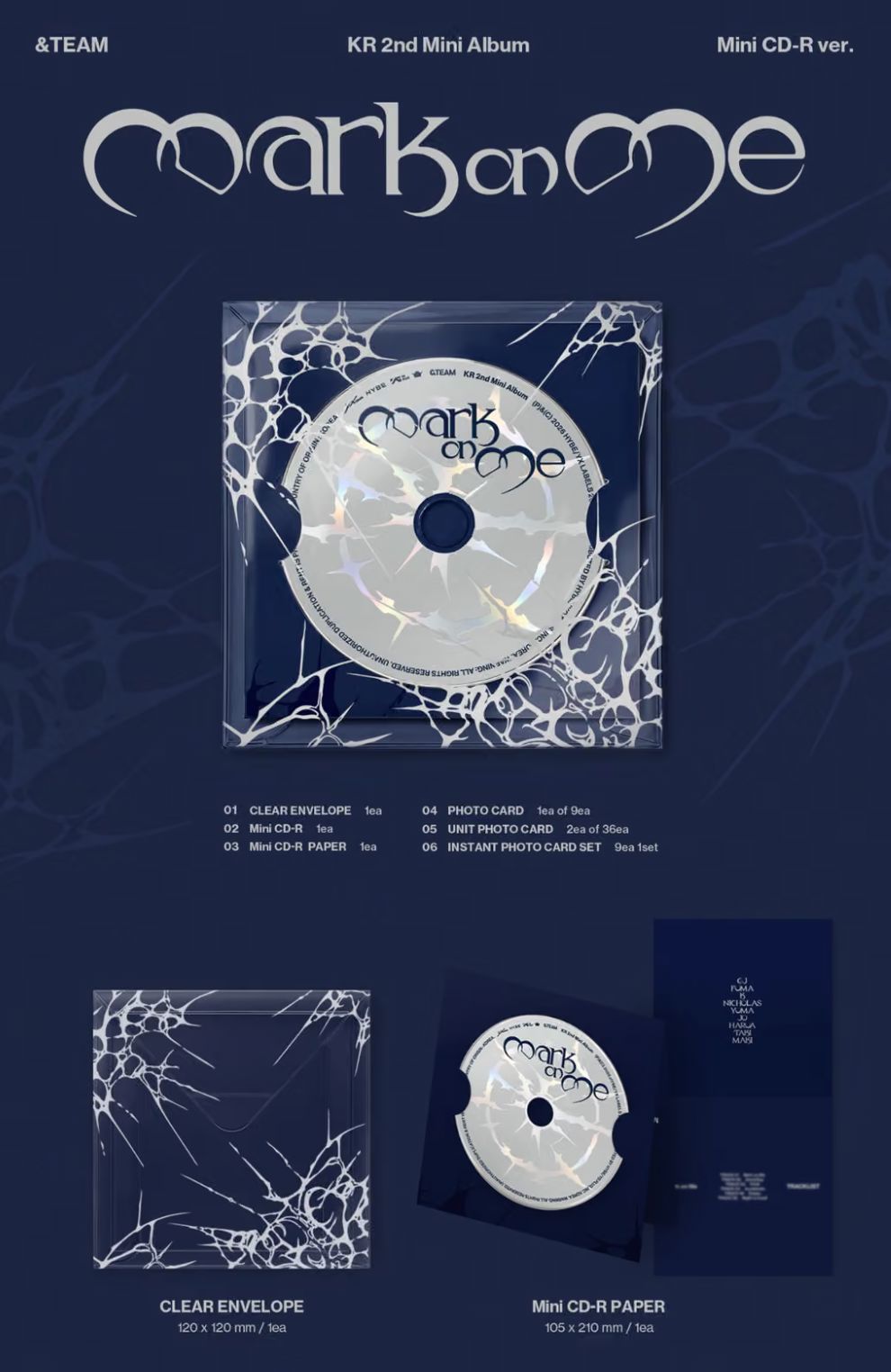 &TEAM - MARK ON ME (2ND KOREAN MINI ALBUM) (MINI CD VER.) + Weverse Gift Nolae