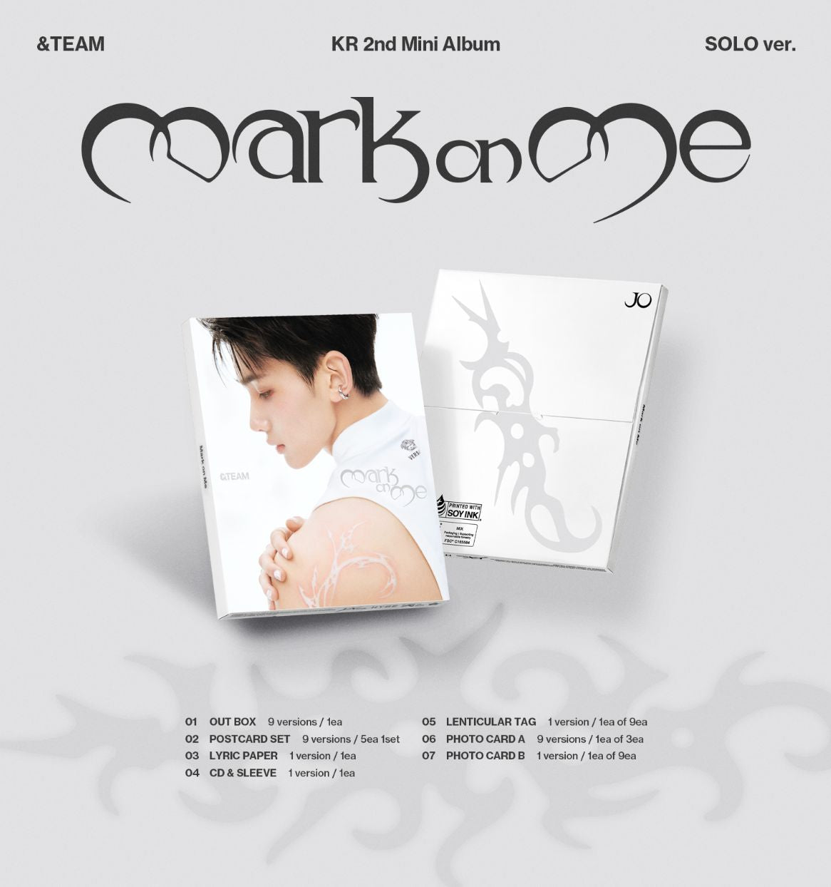 &TEAM - MARK ON ME (2ND KOREAN MINI ALBUM) (SOLO VER.) SET + EARLY-BIRD Weverse Gift Nolae