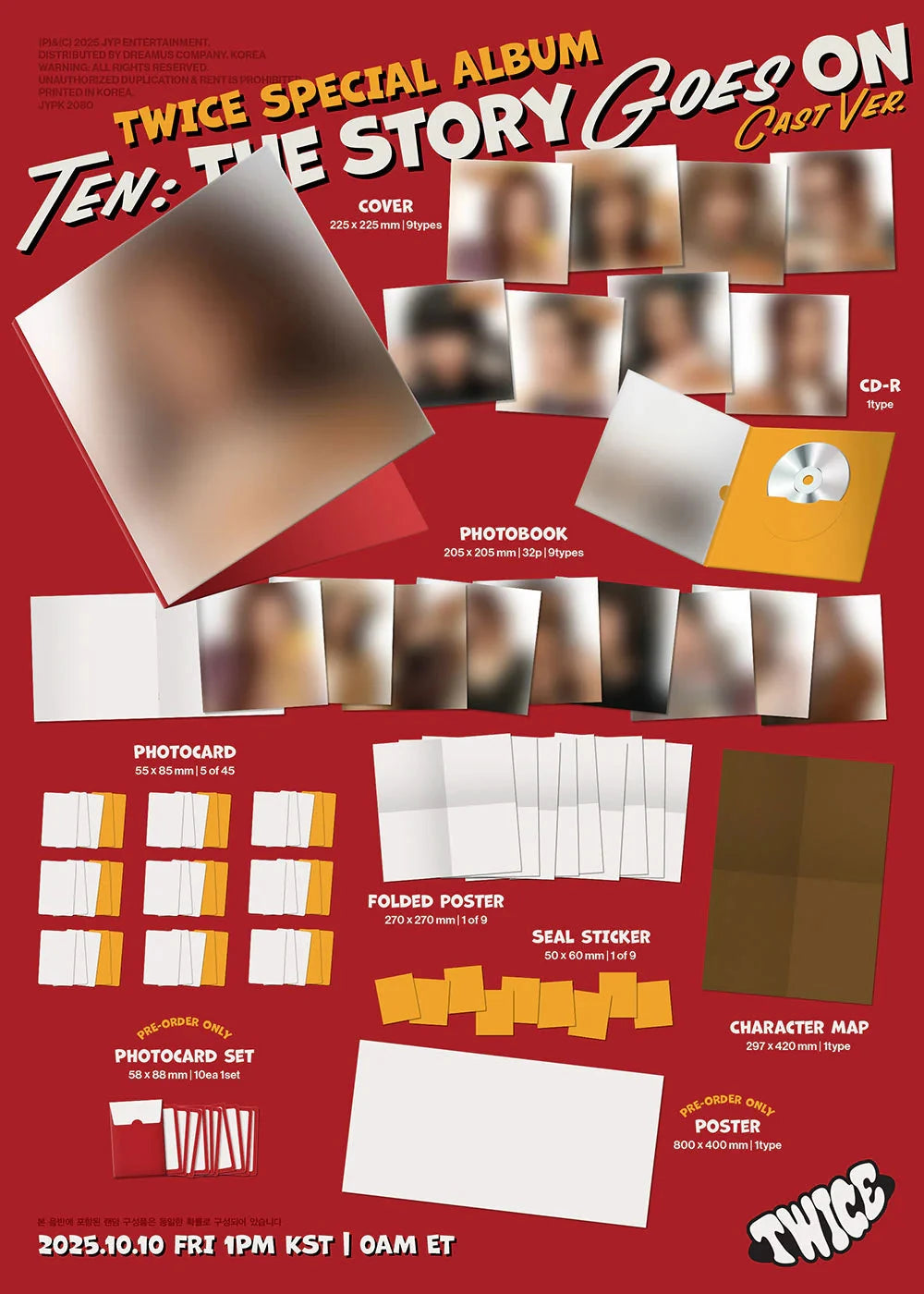 TWICE - TEN : THE STORY GOES ON (CAST VERSION) + MUSICPLANT PHOTOCARD Nolae