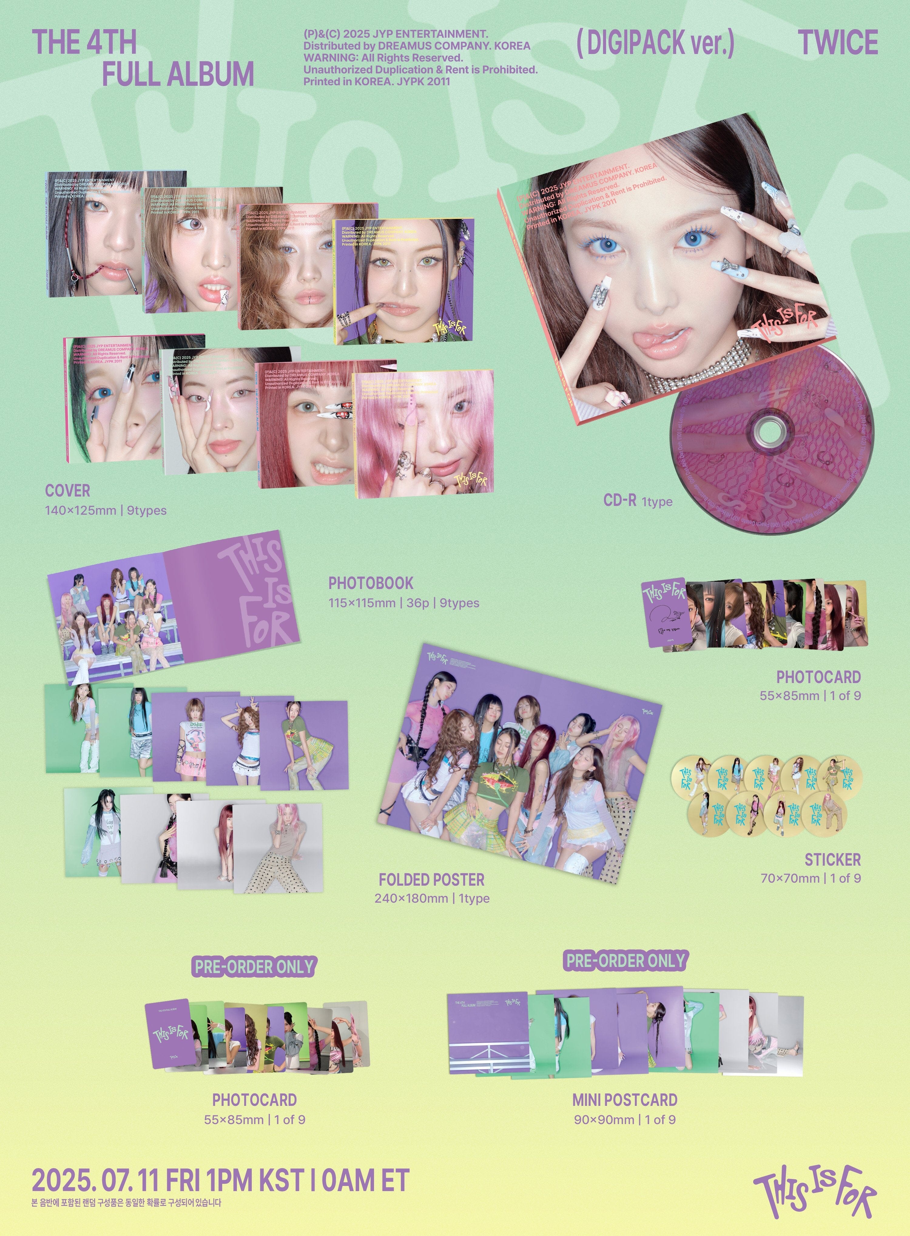 TWICE - THIS IS FOR (DIGIPACK VER.) + Soundwave Photocard Nolae