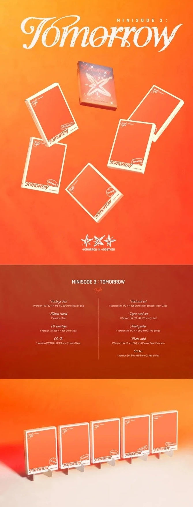 TXT - MINISODE 3 "TOMORROW" LIGHT VER SET + WeVerse Gift Nolae