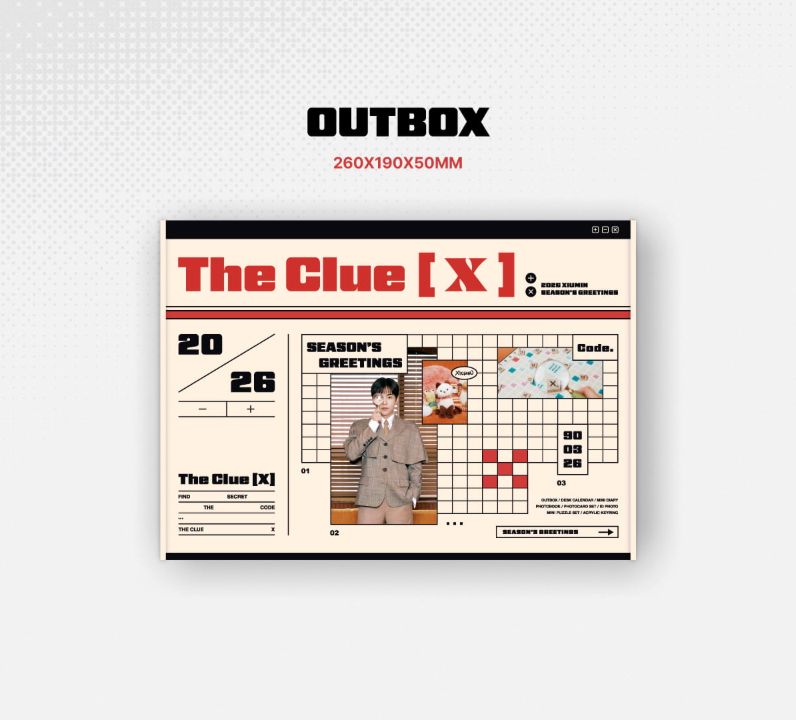 XIUMIN (EXO) - 2026 SEASON'S GREETINGS (THE CLUE [X]) + Extra Photocard Nolae