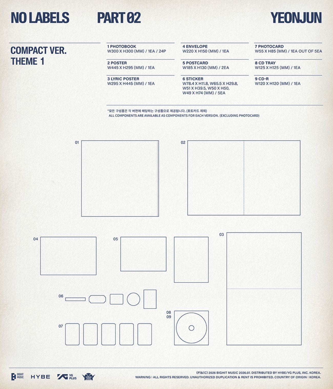 YEONJUN (TXT) - NO LABELS: PART 02 (COMPACT VER.) Nolae
