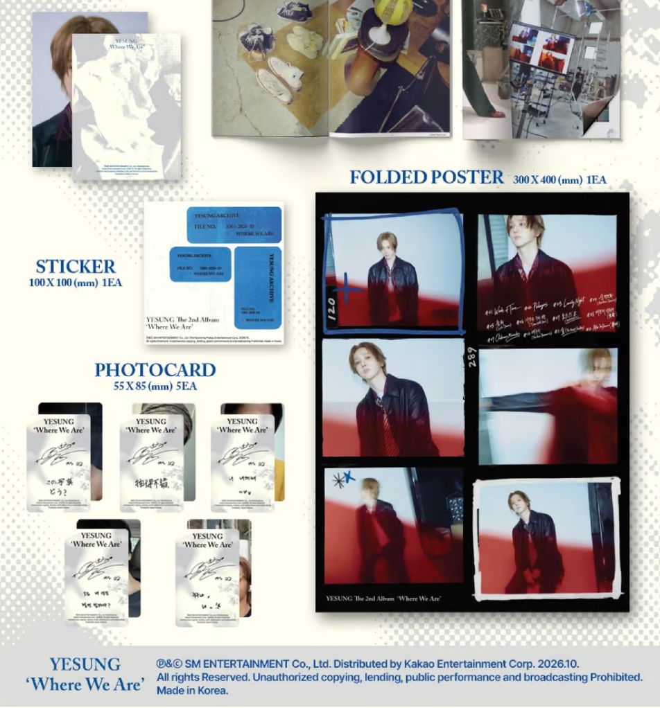 YESUNG (SUPER JUNIOR) - WHERE WE ARE (PHOTOBOOK VER.) + SM Gift Nolae