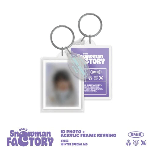 ATEEZ - [SNOWMAN FACTORY] MD [ID PHOTO + ACRYLIC FRAME KEYRING] Nolae Kpop