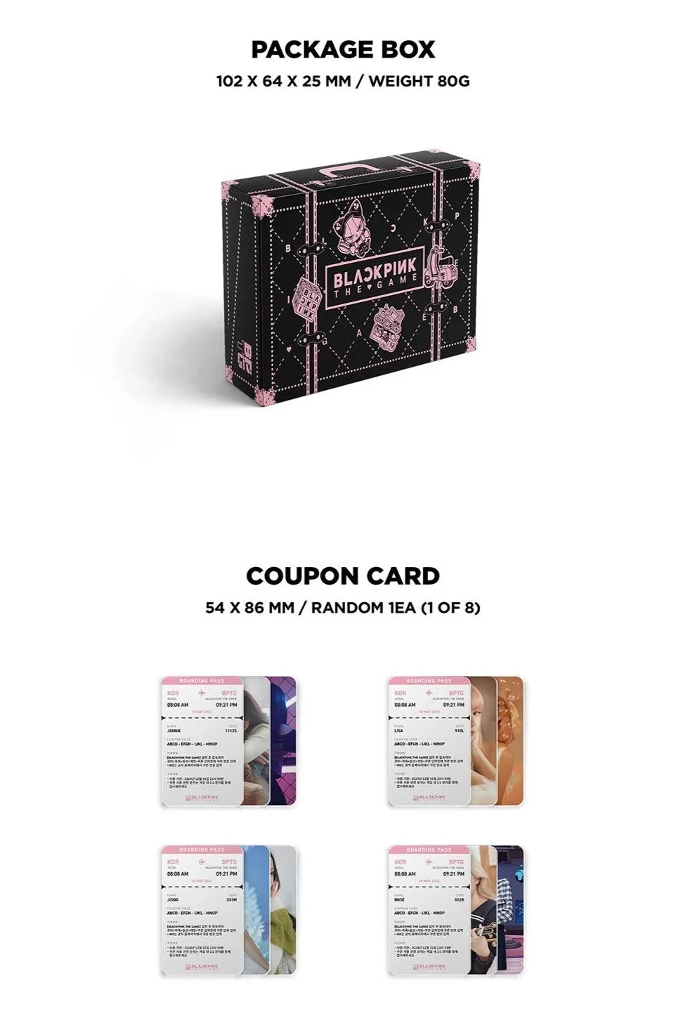 BLACKPINK - THE GAME COUPON CARD (MD) Nolae Kpop