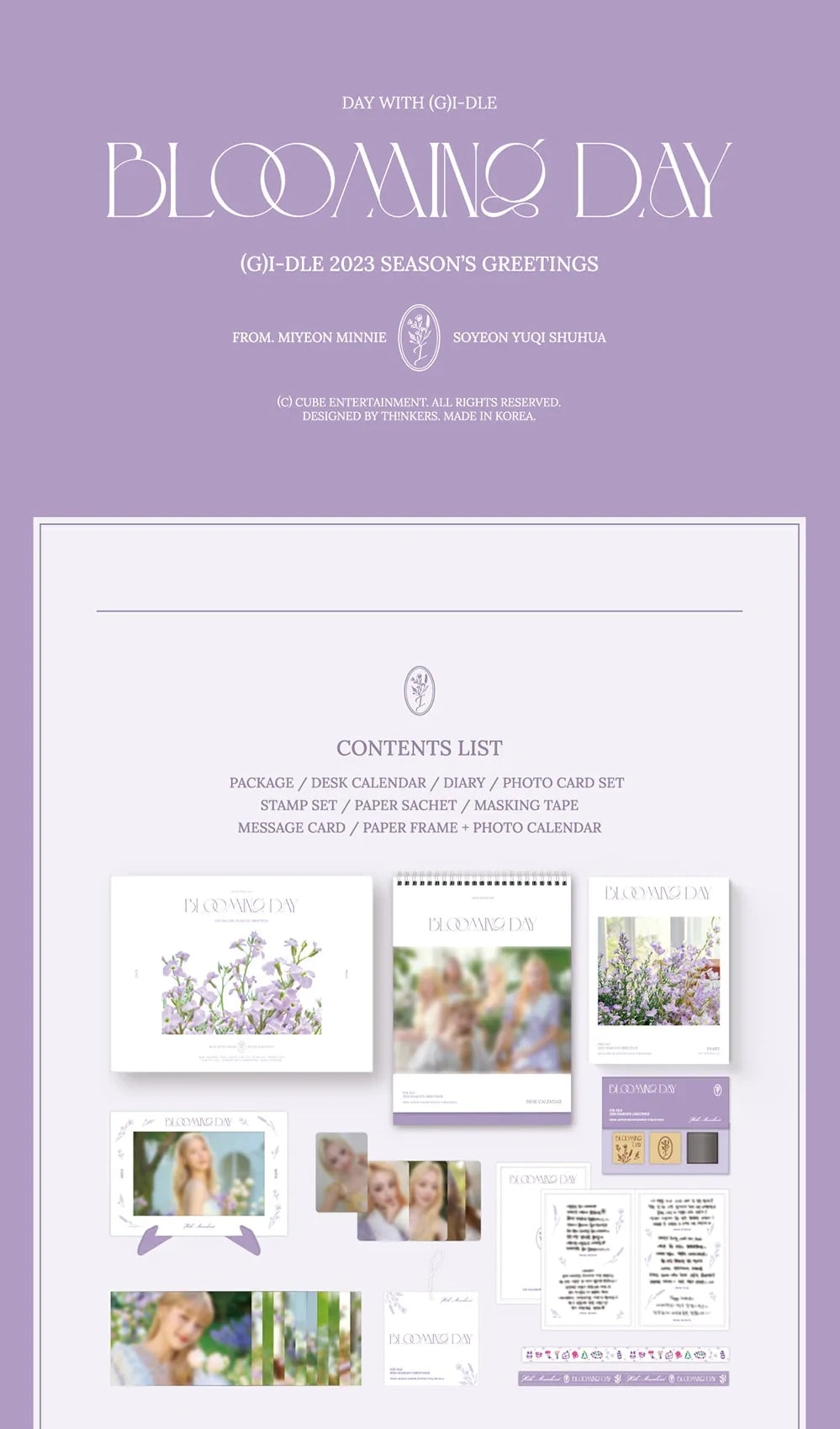 (G)I-DLE - 2023 SEASON'S GREETINGS "BLOOMING DAY" Nolae Kpop