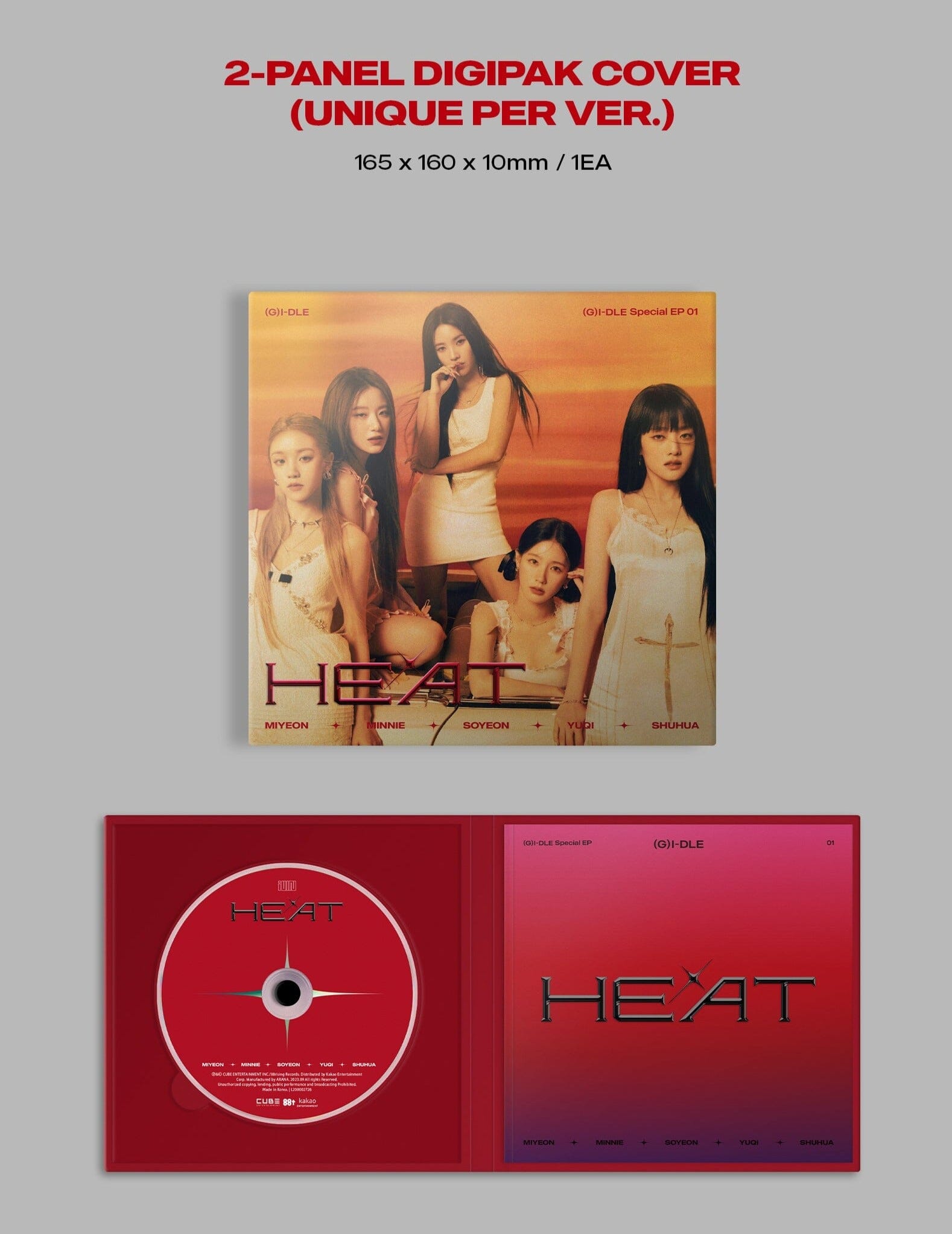 (G)I-DLE - HEAT (SPECIAL ALBUM) DIGIPAK GROUP VER. Nolae Kpop