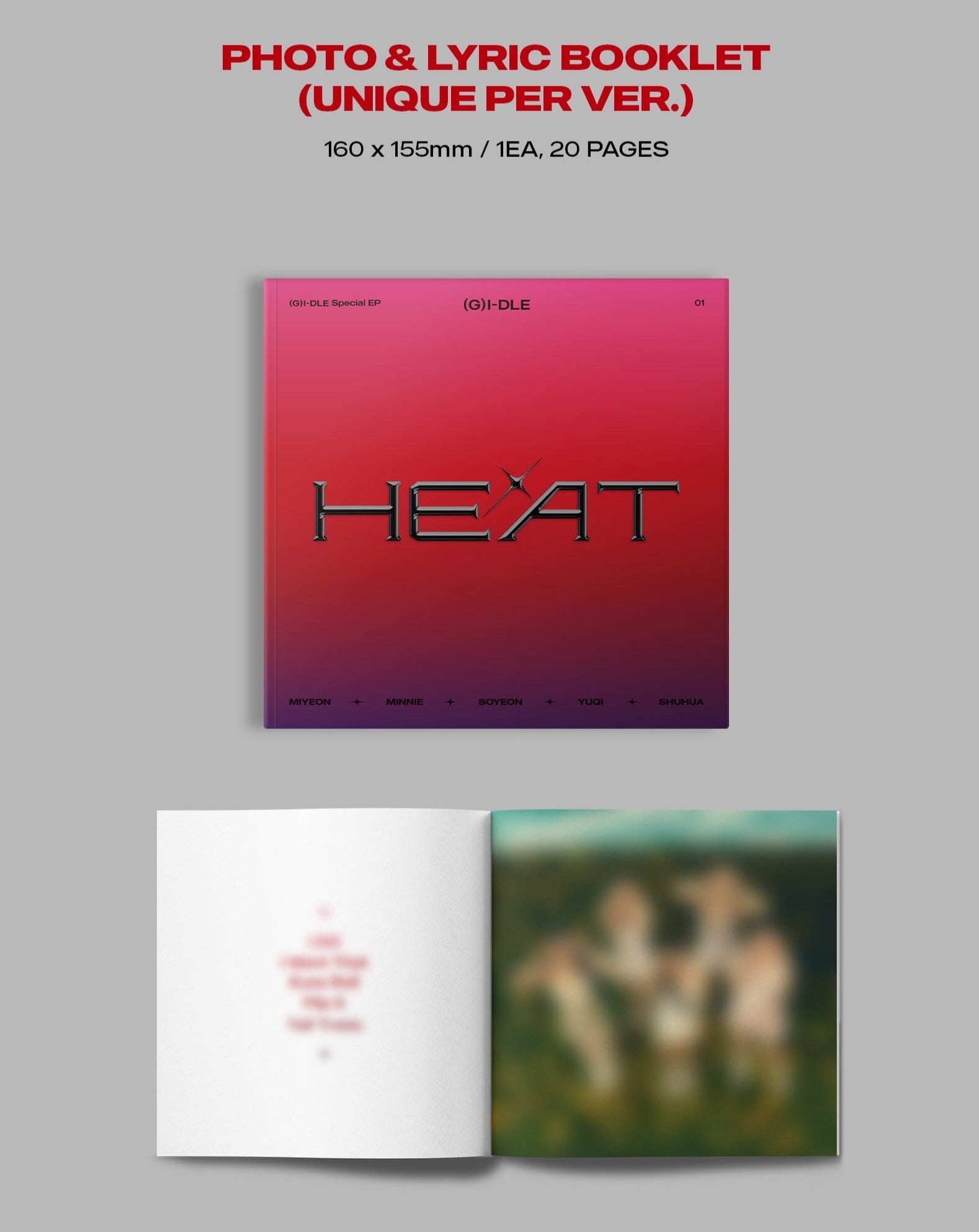 (G)I-DLE - HEAT (SPECIAL ALBUM) DIGIPAK GROUP VER. Nolae Kpop