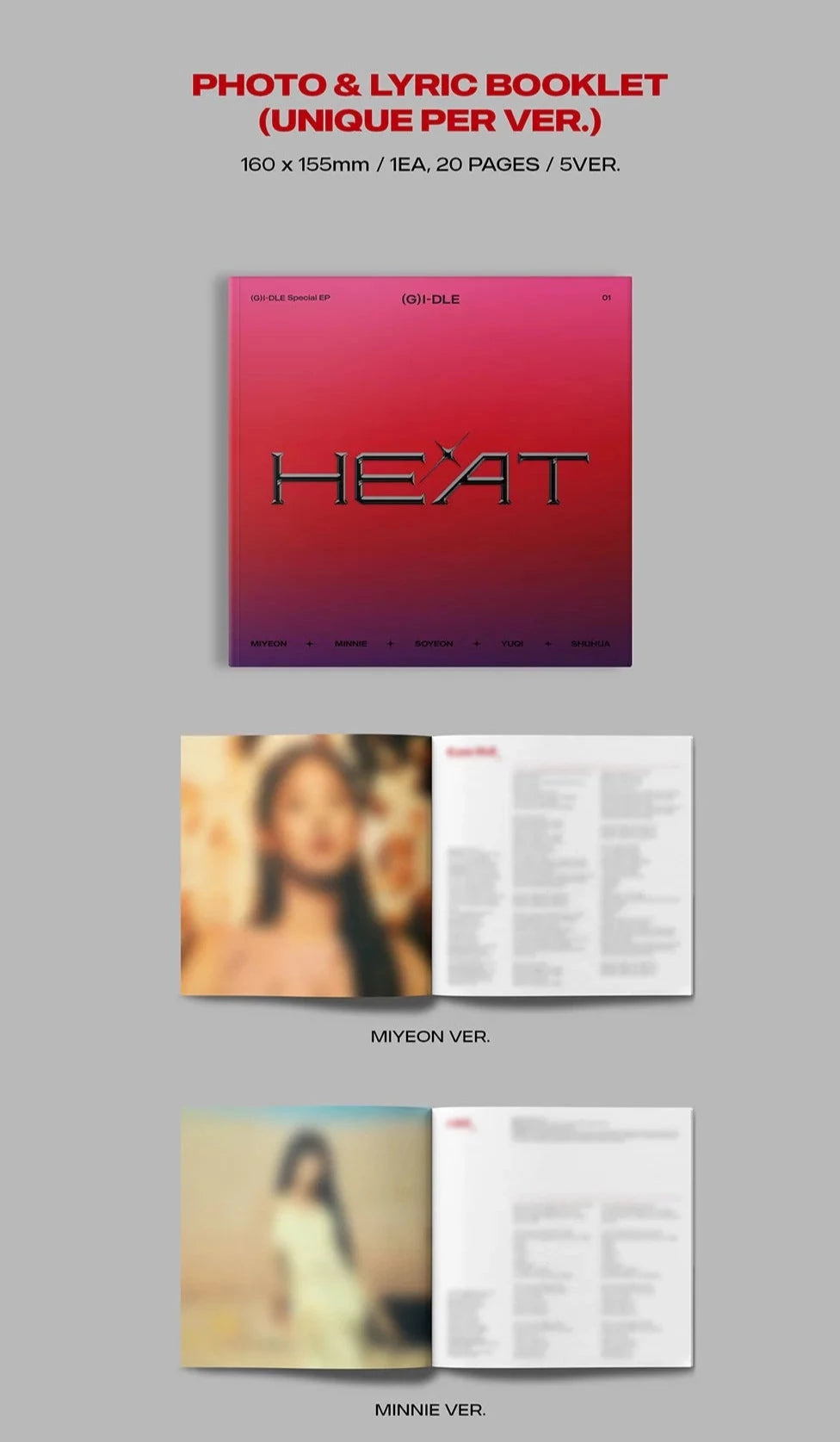 (G)I-DLE - HEAT (SPECIAL ALBUM) DIGIPAK MEMBER VER. Nolae Kpop