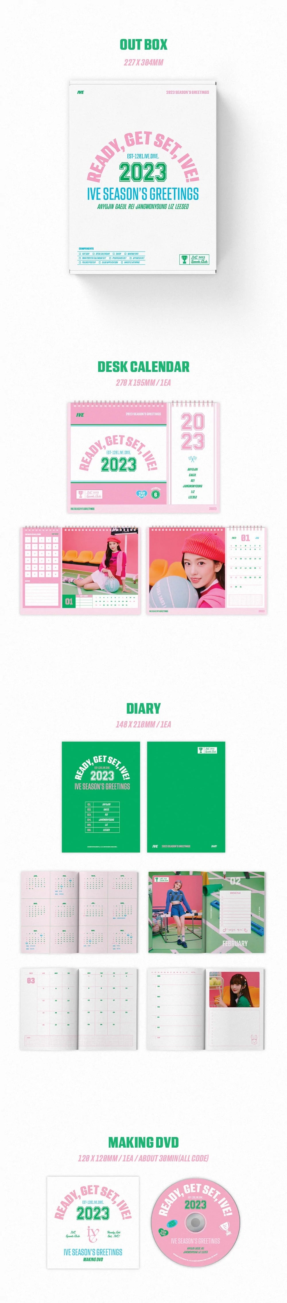 IVE - 2023 SEASON'S GREETINGS "READY GET SET IVE" Nolae Kpop