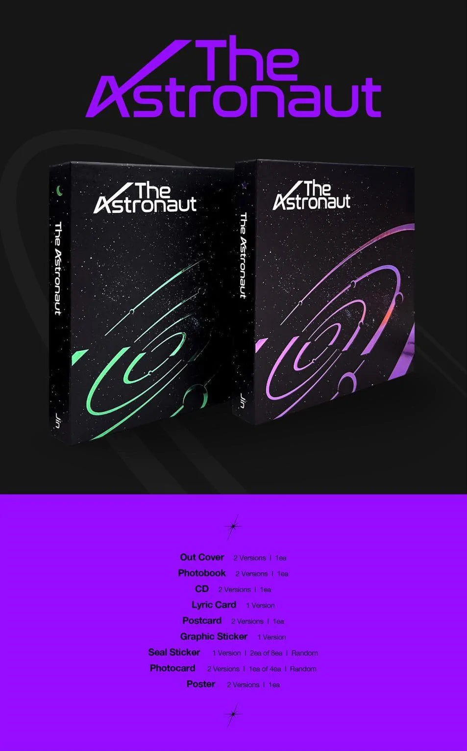 JIN (BTS) - THE ASTRONAUT SET + WeVerse Gift Nolae Kpop