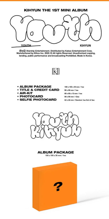 KIHYUN - [YOUTH] (KiT Album) Nolae Kpop