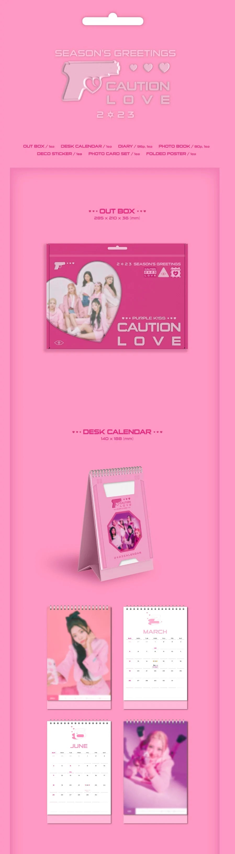 PURPLE KISS - 2023 SEASON'S GREETINGS "Caution Love" Nolae Kpop