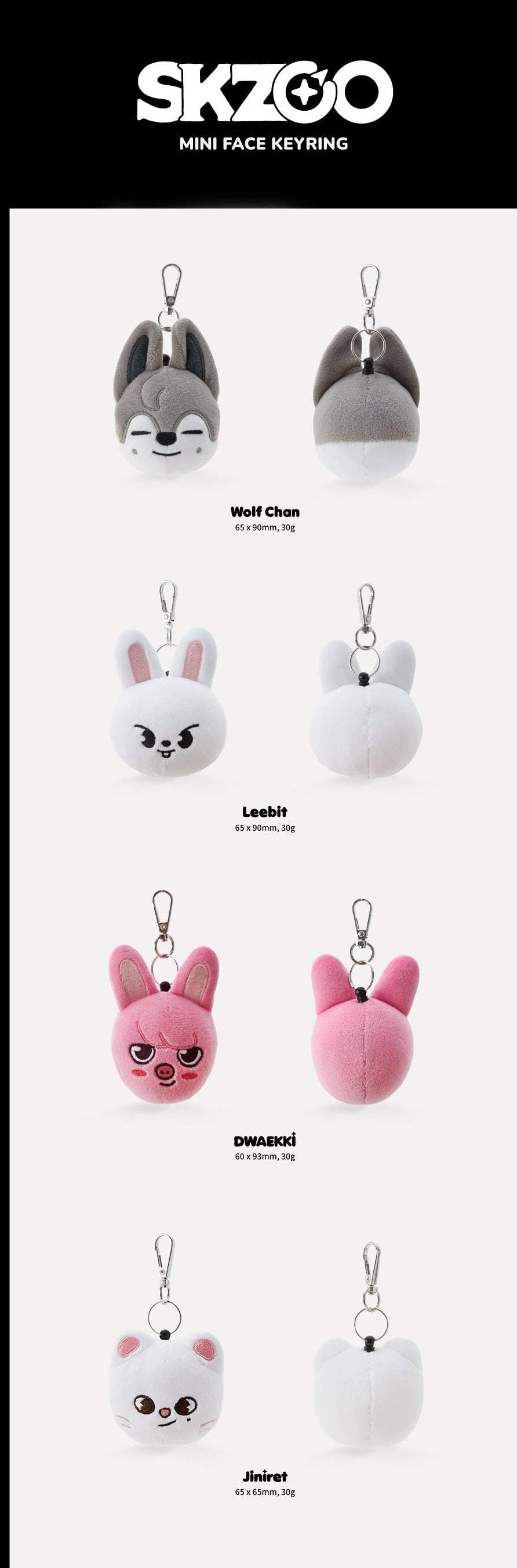 SKZOO Mini Face Keyring Nolae Kpop