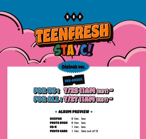 STAYC - TEENFRESH (Digipak Ver.) Nolae Kpop