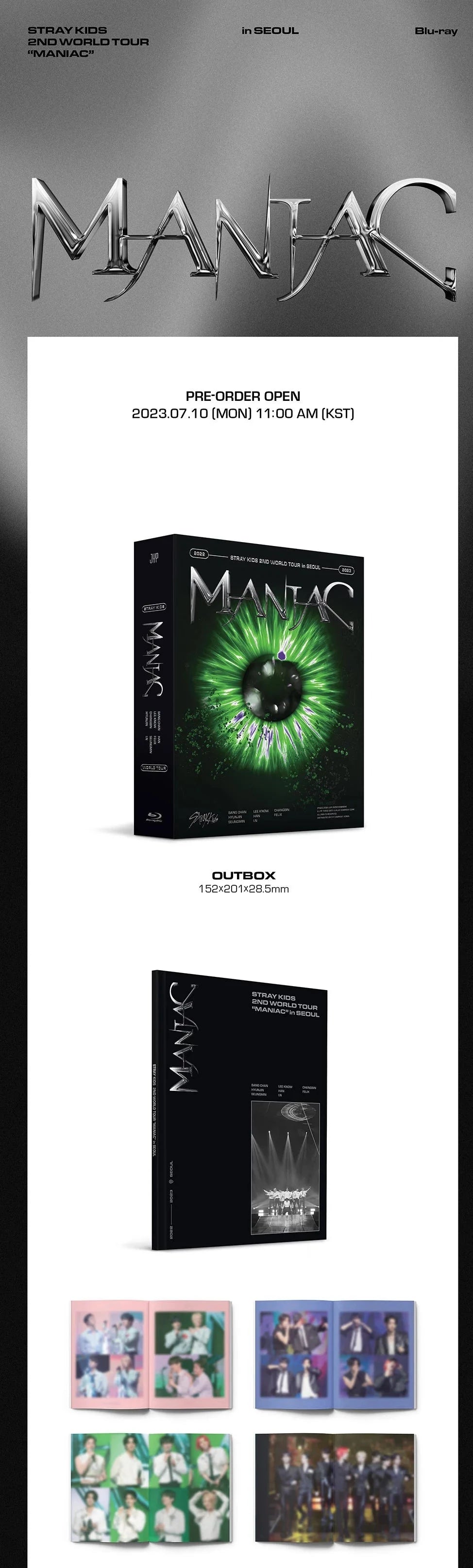 STRAY KIDS - 2ND WORLD TOUR "MANIAC IN SEOUL" BLU-RAY Nolae Kpop