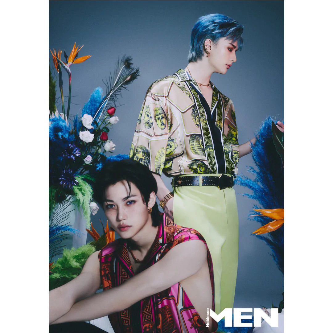 STRAY KIDS HYUNJIN & FELIX - PHOTO SHOOT NOBLESSE MEN 2023 JANUARY ISSUE Nolae Kpop